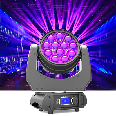 Ángulo de haz principal móvil IP20 de la luz 12x10W 60° de la etapa del lavado del zoom de DMX