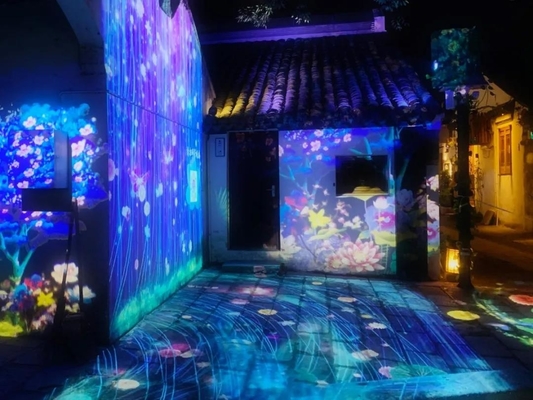 La ciudad que encendía prenda impermeable al aire libre del proyecto llevó al profesional de la luz del gobo para el parque temático cultural del mercado del turismo