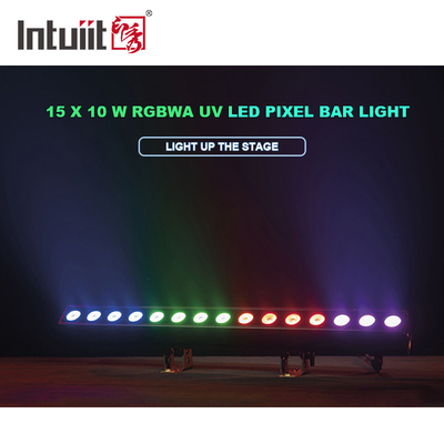 Luz de construcción de alta potencia 15x 10 W led dmx 512 RGBWA LED luz de lavadora de pared IP65 dmx control led barra de luz
