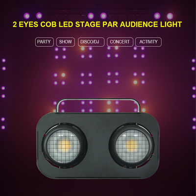 2 Ojos 2*90W Dmx512 Control de empalme Cob Audiencia efecto ciego Luz de escenario