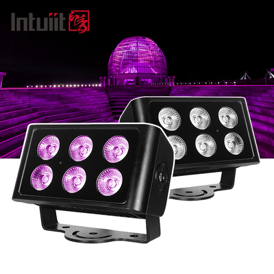 6x5W 4in1 luz de inundación LED para exteriores dmx rgbw IP65
