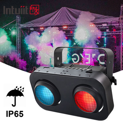 2 ojos IP65 Blanco cálido/Ámbar/RGB 200W LED Audiencia COB Luz para ciegos para DJ Concierto Eventos Teatro Iluminación de escenario