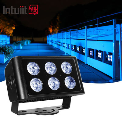 Foco proyector LED cuadrado RGBW para exteriores, resistente al agua IP65, 6x5W, para jardín, paisajismo, decoración, focos LED cuadrados