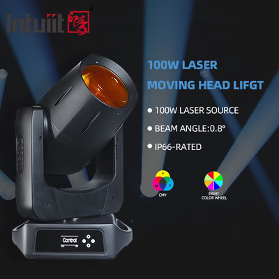 Fuente de luz láser de 100W, prisma de escenario personalizado, haz láser de 100w, luz controlada por DMX512, cabeza móvil láser, IP66