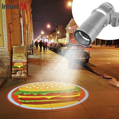 Lámpara de proyección publicitaria personalizada de 60W, luz giratoria para exteriores e interiores, proyector LED con logotipo HD
