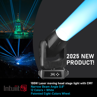 Nuevo IP66 resistente al agua 100w Rayo láser cabeza móvil luz exterior Dmx equipo de iluminación de escenario