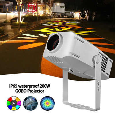 Proyector de Gobos Personalizado de 200W IP65 de Alto Brillo para Publicidad, Proyector LED para Exteriores con Logotipo de Navidad, Luces Publicitarias