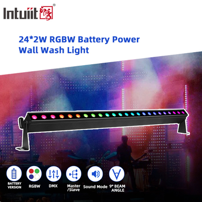 IP20 24x2W RGBW 4in1 Batería inalámbrica con control de sonido inteligente LED