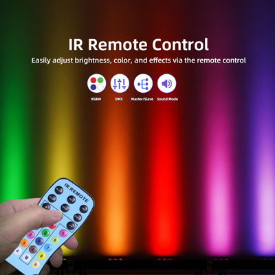 Luz de lavado IP20 DMX512 Solución avanzada de música inteligente 24 * 2W RGBW Luces LED Bar lineal Lavadora de paredes