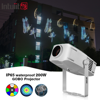 Proyecto de proyección de logotipo Gobo LED de 200 W de resistencia al agua para la publicidad exterior