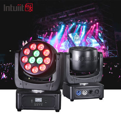Foco móvil LED RGBW de 12x8W para escenario, efecto de haz para fiesta disco, control DMX para parques temáticos nocturnos