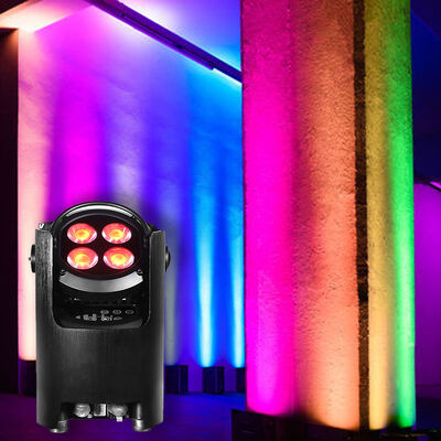 4*12W RGBW IP54 Inalámbrico Alimentado por Batería LED Uplights Proyectores para Aplicaciones de Jardín