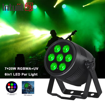 Luces LED 7*20W RGBWA-UV 6-EN-1 IP65 Impermeables Par LIightsMX Control Luz Par de Escenario Exterior para parque temático