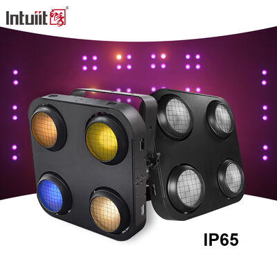 400W impermeable 4 luces para persianas con colores cálidos de ámbar blanco RGB para escenario LED Blinder IP65 luz para el público
