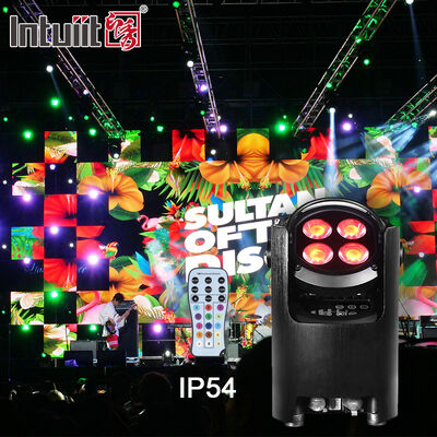 IP54 profesional inalámbrico DMX Batería LED Par luz 4 * 12W RGBW 4-en-1 - Control remoto de la boda de iluminación