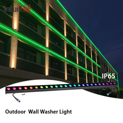 Luz LED de pared IP65 para exteriores RGBW 24*2W 4 en 1 DMX512 barra de iluminación de escenario lineal para decoración de exteriores de edificios de paisaje arquitectónico