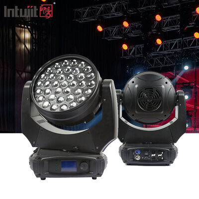 Profesional 37x10W RGBW 4in1 LED Zoom Wash Moving Head Light DMX512 Iluminación de escenario para DJ Disco Event Show de fiesta de boda