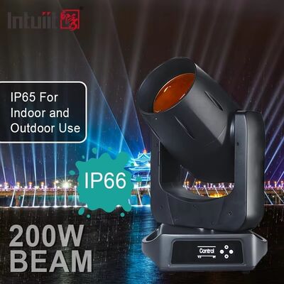 IP66 LED al aire libre 200W Rayo de movimiento de la cabeza de la luz de luz de efecto de escenario de haz afilado para el club nocturno DJ Disco Show fiesta de bodas al aire libre