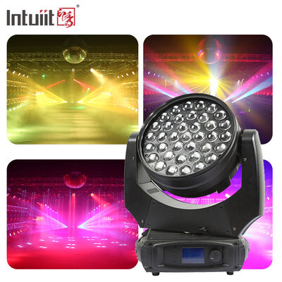 37x10W 4in1 RGBW LED Moving Head Zoom Wash Light DMX512 Professional Stage Equipment for Nightclub Wedding Bar