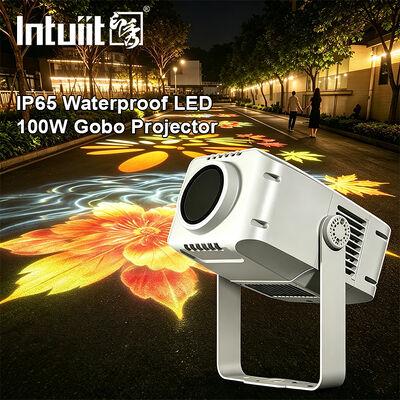 Proyector de Logo de 100W — Proyección de Patrón Personalizado IP65 DMX512 para Exteriores para Publicidad, Edificios y Eventos