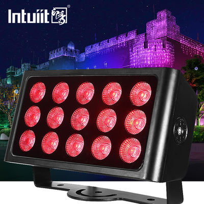 4 colores Rgbw 4 en 1 luz de inundación llevada al aire libre de la etapa del efecto del lavado 15pcs 80watt Dmx para los eventos en vivo