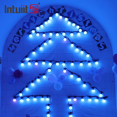 el 15M luz impermeable de la secuencia de la decoración del patio de la fiesta de Navidad del jardín de la luz de la etapa del bulbo LED de 20 pixeles