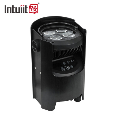 Luz al aire libre inalámbrica recargable 4 con pilas del par de DMX LED en 1 RGBWAUV 4*12W con el regulador del IR