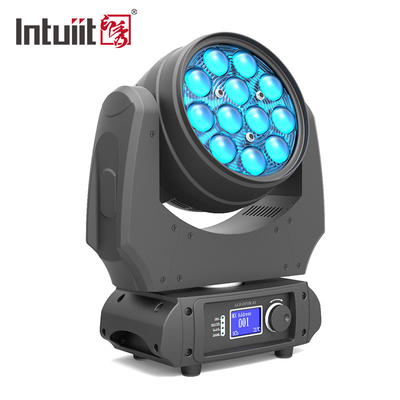 Profesional Indoor Led Zoom Wash Moving Head 12x10w Rgbw 4 en 1 Led Moving Wash Stage Dj Bar Lights